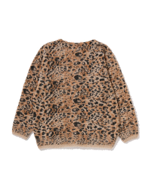 BAPE Wild Leopard Pattern Shaggy Cardigan Mens Apparel