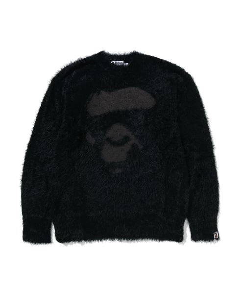 BAPE Ape Face Shaggy Sweater Mens Apparel