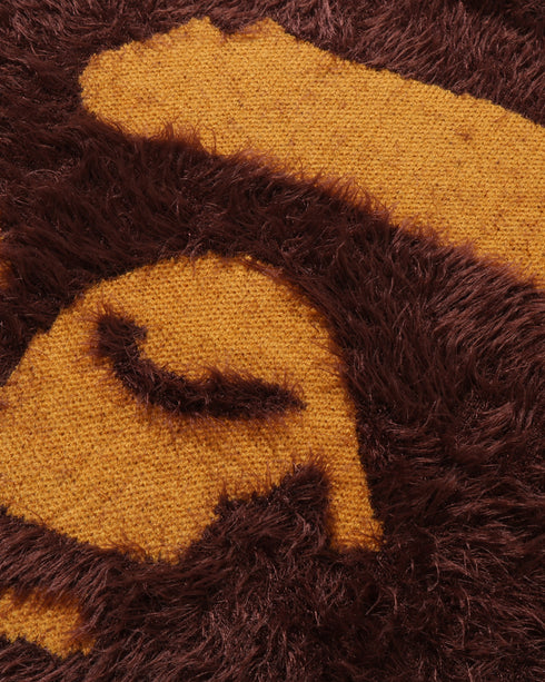 BAPE Ape Face Shaggy Sweater Mens Apparel