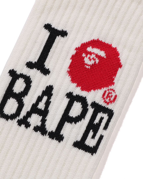 BAPE I Love Bape Socks Accessories