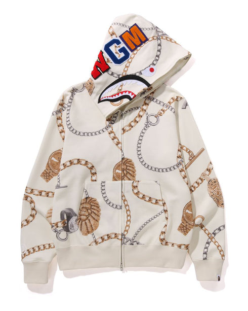 BAPE Jewel Shark Fullzip Hoodie Mens Apparel