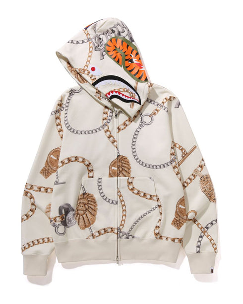 BAPE Jewel Shark Fullzip Hoodie Mens Apparel