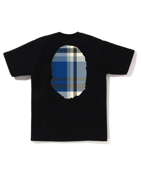 BAPE Check Big Ape Head Tee Mens Apparel