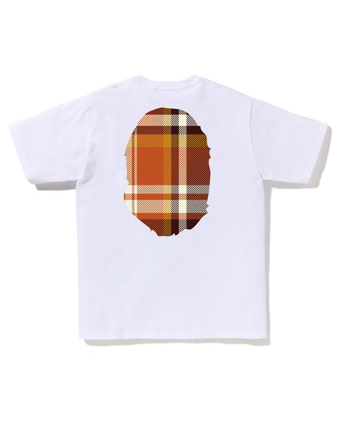 BAPE Check Big Ape Head Tee Mens Apparel