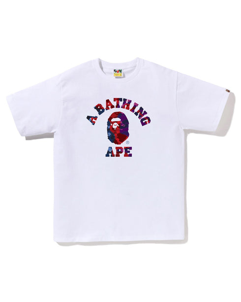 BAPE Color Camo Crazy College Tee Mens Apparel
