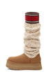 UGG Classic Sweater Letter Tall Womens Boots