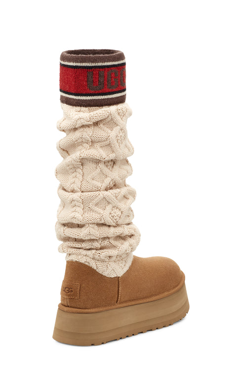 UGG Classic Sweater Letter Tall Womens Boots