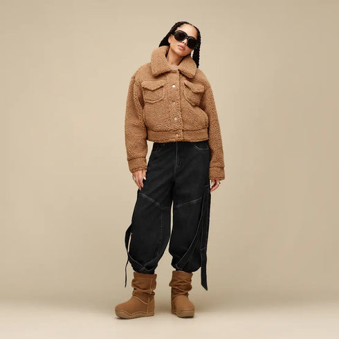 Frankie Short Trucker Jacket Womens Apparel