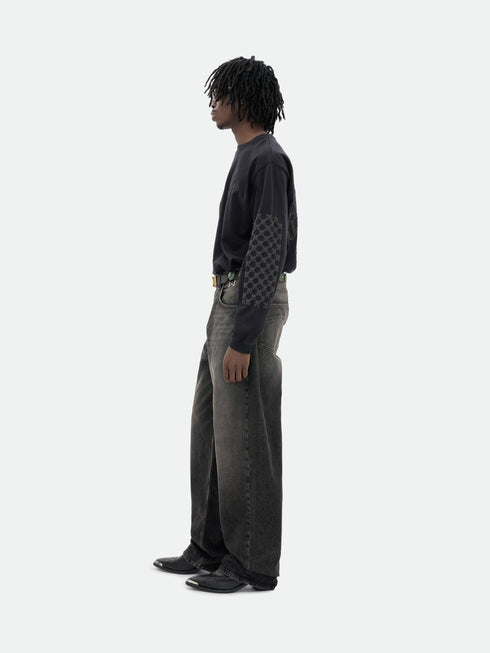 RHUDE Cross Logo Ls Tee Mens Apparel