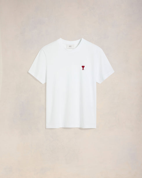 AMI PARIS White Cotton Ami de Coeur T-Shirt Unisex Apparel