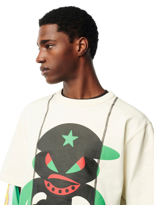 HERON PRESTON Splt Monster Tape S/s Tee Mens Apparel