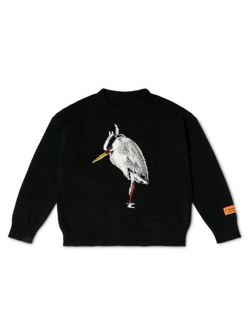 HERON PRESTON Heron Bird Knit Crewneck Mens Apparel