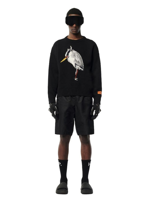 HERON PRESTON Heron Bird Knit Crewneck Mens Apparel