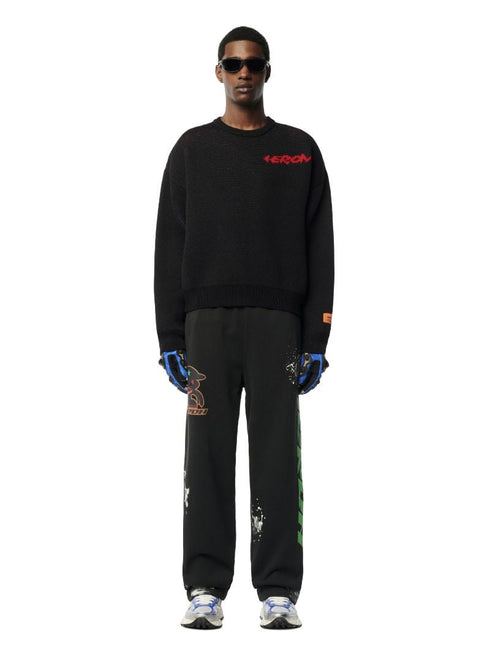 HERON PRESTON Flaming Knit Crewneck Mens Apparel