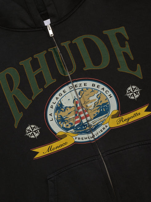 RHUDE Monaco Regatta F/z Hoodie Mens Apparel