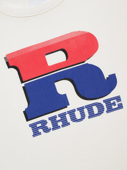 RHUDE Split Petrol Logo L/s Tee Men's Apparel