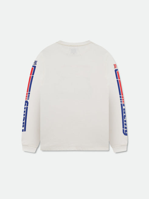 RHUDE Split Petrol Logo L/s Tee Men's Apparel