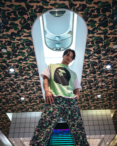 SAINT MXXXXXX X Bape Handprint Tee Mens Apparel