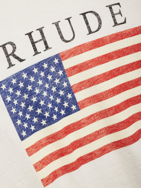 RHUDE Usa Flag Slub Tee Men's Apparel