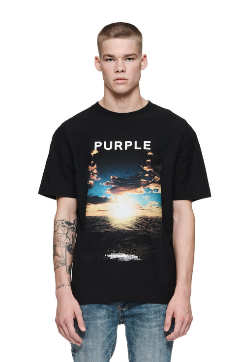 PURPLE BRAND Sunset Black Beauty T-Shirt Mens Apparel