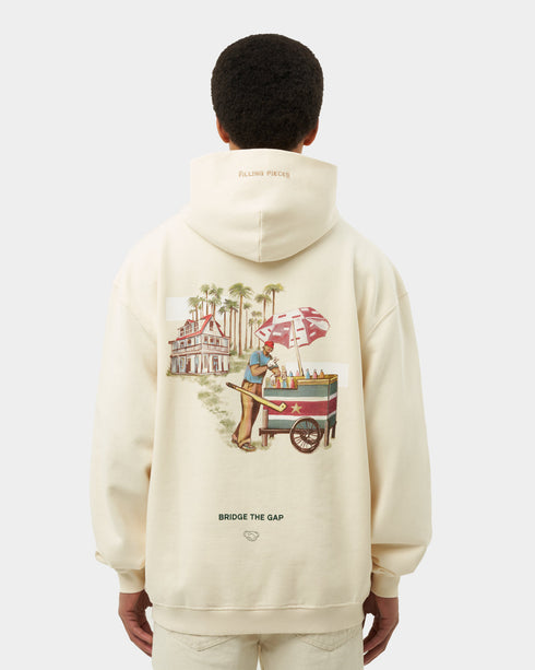 FILLING PIECES Hoodie Ice Vendor Antique White Mens Apparel