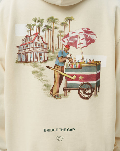 FILLING PIECES Hoodie Ice Vendor Antique White Mens Apparel