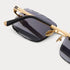 JAMES ORO Black Tint Signature Gem Cut Unisex Sunglasses