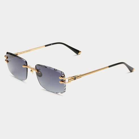 JAMES ORO Black Tint Signature Gem Cut Unisex Sunglasses
