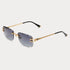 JAMES ORO Black Tint Signature Gem Cut Unisex Sunglasses