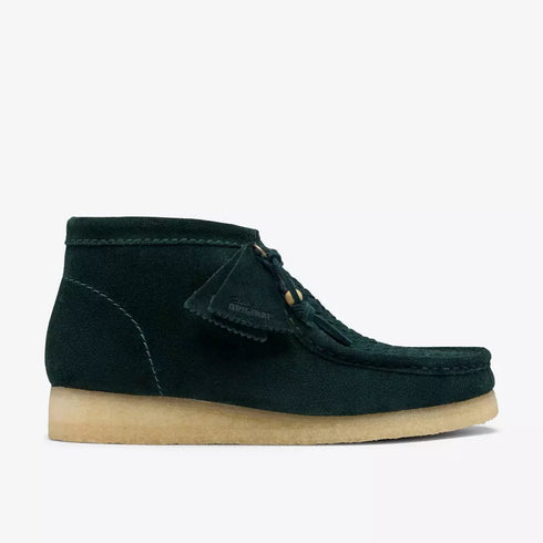 CLARKS Wallabee Boot Forest Green Weave Men's Boots