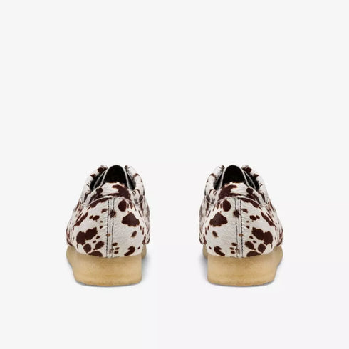 CLARKS Wallabee Brown Cow Print Men's Apparel