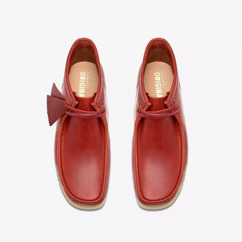 CLARKS Wallabee Boot Brick Red Men's Boots