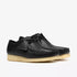 CLARKS Wallabee Black Leather Embossed Men's Sneakers