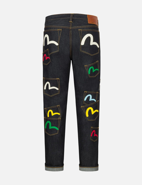 EVISU Multi Pocket Seagull Regular Denim Jeans Men’s Apparel