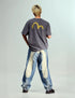 EVISU Ecru Daicock Print Loose Fit Jeans #2038 Men’s Apparel