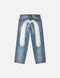 EVISU Ecru Daicock Print Loose Fit Jeans #2038 Men’s Apparel