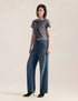 EVISU Light Blue Washed Daicock Straight Pants Womens Apparel