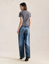 EVISU Light Blue Washed Daicock Straight Pants Womens Apparel