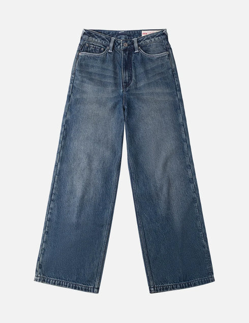EVISU Light Blue Washed Daicock Straight Pants Womens Apparel