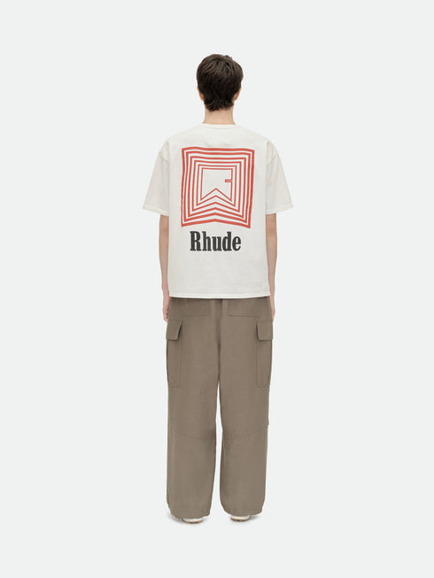 RHUDE Chevron Logo Repeat Tee Mens Apparel