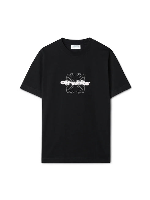 Off-White Black Flock Arrow Slim S/S Tee Men’s Apparel