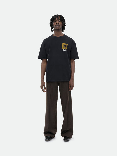 RHUDE Chevron Logo Repeat Tee Vtg Mens Apparel