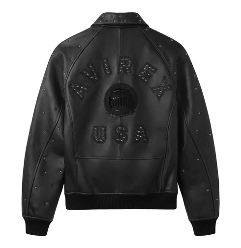 AVIREX Limited Edition Studded Icon Jacket Men's Apparel