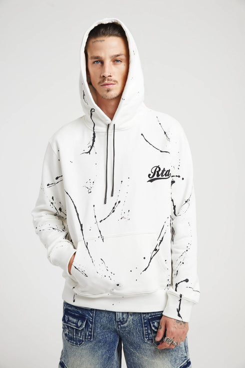 RTA Dion White Paint Collegiate Script Mens Apparel