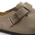 BIRKENSTOCK Boston Taupe Suede Sfb Unisex Slides