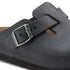BIRKENSTOCK Boston Black Oil Ltr Unisex Slides