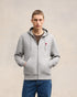 AMI PARIS Grey Cotton Ami de Coeur Zipped Hoodie Unisex Apparel