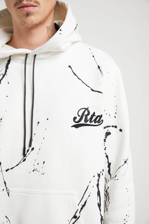RTA Dion White Paint Collegiate Script Mens Apparel
