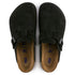 BIRKENSTOCK Boston Black Suede Sfb Unisex Slides