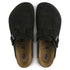 BIRKENSTOCK Boston Black Suede Sfb Unisex Slides